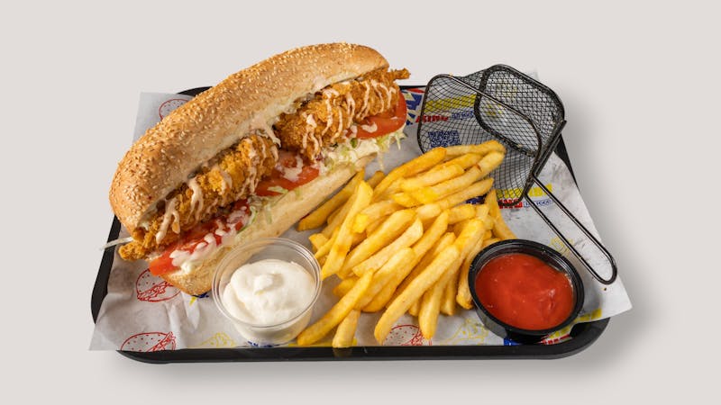 Crispy starbird chicken sandwich close-up