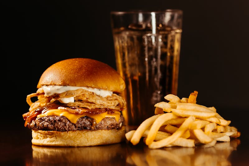 Fresh chicken burger meal at Starbird chicken
